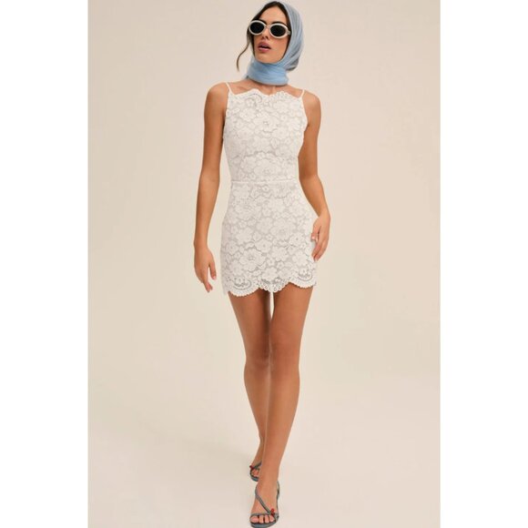 NWT Lakeside Mini Dress in White - Picture 3 of 5